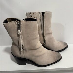 Women's Cream Ankle Boots